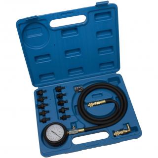 Sada na testovanie tlaku oleja, univerzálna, 0 - 10 bar, 12 dielov, REPTOOLS 117914 (Universal Oil Pressure Tester / Oil Pressure Gauge, 0 - 10 bar, 12 pcs. (REPTOOLS 117914))