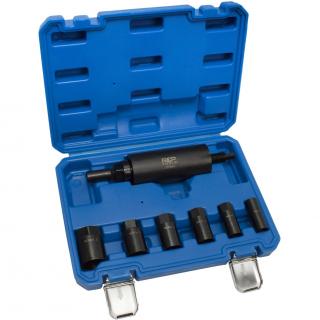 Sada na zavedenie hnacieho hriadeľa pre montáž náboja / ložiska kolesa na Mercedes, BMW, Opel, VAG, 7 dielov, REPTOOLS 117899 (Drive Shaft Insertion Tool Set for Wheel Hub and Wheel Bearing Mounting on Mercedes, BMW, Opel, VAG, 7 pcs. (REPTOOLS 117899))