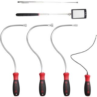 Sada zrkadlo &amp; držiak teleskopický magnetický a ohybný, 6 dielov, Welzh 5757-WW (6-Piece Flexible &amp; Telescopic Magnetic Holder &amp; Mirror Set (Welzh 5757-WW))