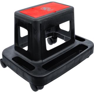 Sedačka s kolieskami s policami a úložným priestorom, BGS 90101 (Rolling Seat with Shelves and Storage Compartment (BGS 90101))
