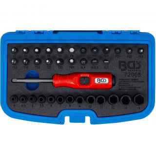 Skrutkovač úderový s bitmi a hlavicami, 1/4 , 36 dielov, BGS 72005 (Impact Screwdriver Set | 6.3 mm (1/4 ) | 36 pcs. (BGS 72005))