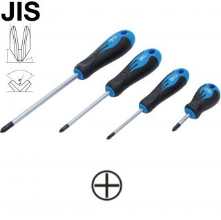 Skrutkovače krížové JIS štandard, 4 diely, BGS 70049 (Screwdrive Set | JIS Standard | 4 pcs. (BGS 70049))