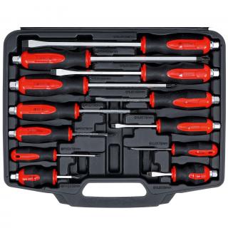 Skrutkovače ploché SL 3,2 - 9,5 mm, krížové PH0 - PH4, magnetické, 12 dielov, BGS 97895 (Screwdriver Set | slot SL 3,2 - 9,5 mm, PH0 - PH4, 12 pcs. (BGS 97895))