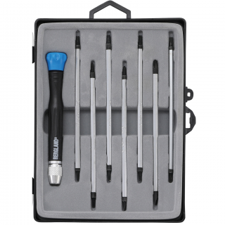 Skrutkovače pre jemnú elektroniku, T6 - T20, PH 00 - PH1, SL 2 - 4 mm, 8 dielov, BGS 797 (Electricians Screwdriver Set | T6 - T20, PH 00 - PH1, SL 2 - 4 mm, 8 pcs. (BGS 797))
