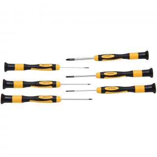 Skrutkovače pre jemnú mechaniku, ploché SL 0,3 - 0,4 mm, PH00 - PH1, 6 dielov, BGS 35807 (Precision Screwdriver Set | SL 0,3 - 0,4 mm, PH00 - PH1, 6 pcs. (BGS 35807))