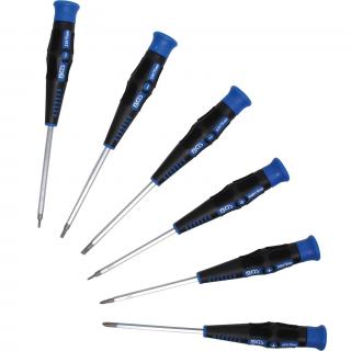 Skrutkovače pre jemnú mechaniku, ploché SL 2 - 4 mm, PH00 - PH1, 6 dielov, BGS 9151 (Precision Screwdriver Set | SL 2 - 4 mm, PH00 - PH1, 6 pcs. (BGS 9151))