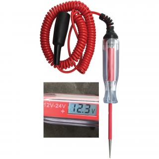 Skúšačka obvodov digitálna LCD, širokorozsahová, 12 - 24 V, Welzh 1126-1-WW (Digital LCD 12-24V Wide Range Circuit Tester (Welzh 1126-1-WW))