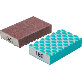 Špongie brúsne, zrnitosť 120 / 180, 2 diely, BGS 80812 (Abrasive Sponge Set | K 120, K 180 | 2 pcs. (BGS 80812))