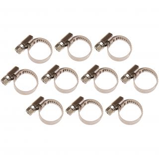 Spony hadicové nerezové, 10 x 16 mm, 10 dielov, BGS 8095-10x16 (Hose Clamps | Stainless | 10 x 16 mm | 10 pcs. (BGS 8095-10x16))