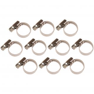 Spony hadicové nerezové, 12 x 20 mm, 10 dielov, BGS 8095-12x20 (Hose Clamps | Stainless | 12 x 20 mm | 10 pcs. (BGS 8095-12x20))