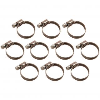 Spony hadicové nerezové, 25 x 40 mm, 10 dielov, BGS 8095-25x40 (Hose Clamps | Stainless | 25 x 40 mm | 10 pcs. (BGS 8095-25x40))