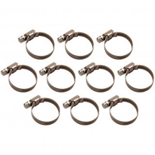 Spony hadicové nerezové, 30 x 45 mm, 10 dielov, BGS 8095-30x45 (Hose Clamps | Stainless | 30 x 45 mm | 10 pcs. (BGS 8095-30x45))