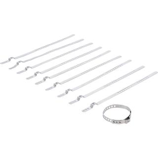 Spony na nápravové manžety, nerezové, 7 mm, 20 - 50 mm, 10 dielov, BGS 703272 (Axle Boot Clamp Set | Stainless Steel | 7 mm | 20 - 50 mm | 10 pcs. (BGS 70327))