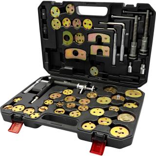 Stlačováky brzdových piestov s adaptérmi, Master sada, 51 dielov, Welzh 6100-WW (Brake Service Master Kit; 51-Piece (Welzh 6100-WW))