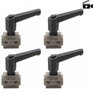 Svorky na brzdové vedenia, 4,75 mm (3/16 ), 4 diely, BGS 9533-1 (Brake Line Clamps Set | 4.75 mm (3/16 ) | 4 pcs. (BGS 9533-1))