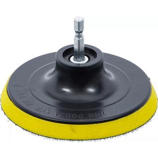 Tanier so suchým zipsom, pre kotúče BGS 74367 a 74368, 1/4 , Ø 100 mm, BGS 74370 (Hook and Loop Pad | for BGS 74367 | 6.3 mm (1/4 ) Drive | Ø 100 mm (BGS 74370))