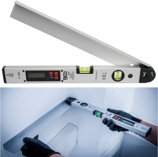 Uhlomer digitálny LCD s vodováhou, 450 mm, BGS 50440 (Digital LCD Protractor with Level | 450 mm (BGS 50440))