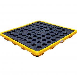 Vaňa na odkvapkávanie oleja, s otvoreným sieťkovaným roštom, pre 4 x 200 l sudy (Oil Drip Pan | with open mesh flooring | for 4 x 200-l drums (BGS 70050))