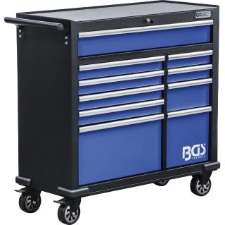 Vozík dielenský XXL, 10 zásuviek, prázdny, 1077 x 1066 x 458 mm, BGS 4206 (Workshop Trolley XXL | 10 Drawers | empty (BGS 4206))