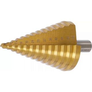Vrták stupňovitý, nitrid titánu, Ø 6 - 52 mm, BGS 74432 (Step Drill | titanium-nitrided | Ø 6 - 52 mm (BGS 74432))