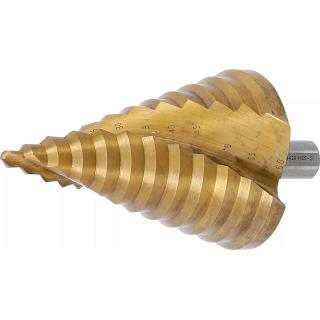 Vrták stupňovitý, nitrid titánu, Ø 6 - 60 mm, BGS 74429 (Step Drill | titanium-nitrided | Ø 6 - 60 mm (BGS 74429))