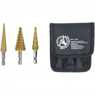 Vrtáky stupňovité HSS, 3 - 20 mm, 3 diely, BGS 1616 (HSS Step Drill Set | 3 - 20 mm | 3 pcs. (BGS 1616))