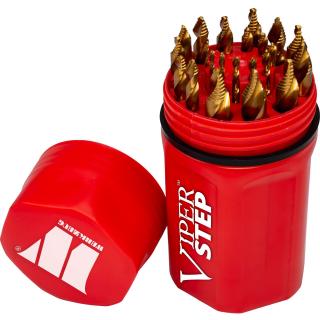 Vrtáky stupňovité Viper-Step™, 25 dielov, Welzh 44966-WW (Viper-Step Drill Bit; 25-Piece Set (Welzh 44966-WW))