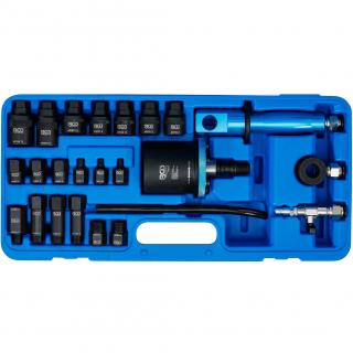 Vyťahovák vstrekovačov pneumatický, M18 x 1,5, 19 adaptérov, BGS 74512 (Pneumatic Injector Extractor Set (BGS 74512))