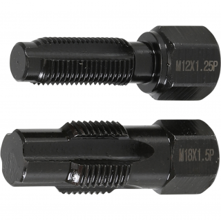 Závitník na opravu závitov lambda sondy, M18 x 1,5 mm, M12 x 1,25 mm, 2 diely (Repair Tool for Oxygen Sensor Thread | M18 x 1.5 mm | M12 x 1.25 mm | 2 pcs. (BGS 65591))