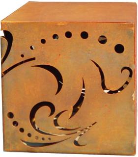 Dekoračná kocka CORTEN, veľkosť S