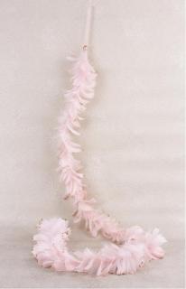 Girlanda ružová, páperová, 150 cm