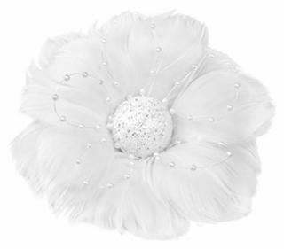 Kvet páperový, biely, 12x12x6 cm
