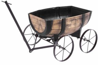 Kvetináč Woodeff, 41,5x29x19cm, whiskey barel wagon