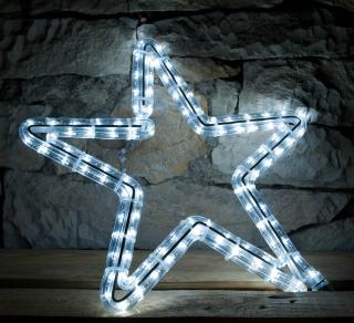 LED svetelný motív - hviezda, 40 cm, studená biela