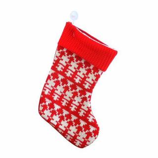 Ozdoba Vianoce, ponožka, červená, vianočný motív, bal. 5 ks