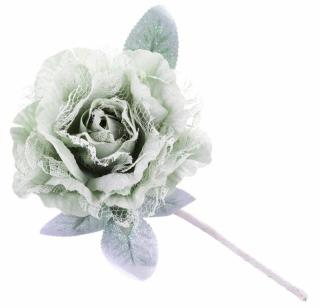Pivónia s listom, svetlozelená, stonka, veľkosť kvetu: 12 cm, dĺžka kvetu: 23 cm, bal. 6 ks