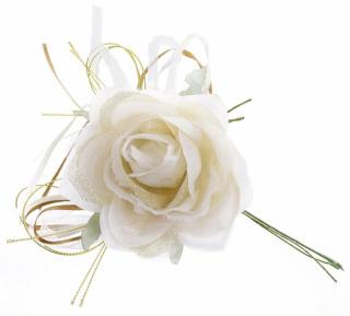 Ruža, krémová, stonka, veľkosť kvetu: 10 cm, dĺžka kvetu: 18 cm, bal. 6 ks