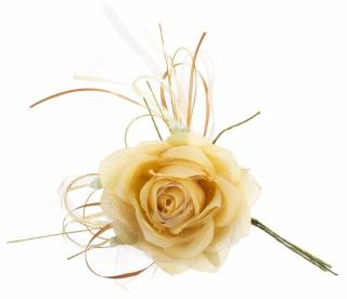Ruža, zlatá, stonka, veľkosť kvetu: 10 cm, dĺžka kvetu: 18 cm, bal. 6 ks