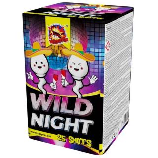 Ohňostroj Wild Night 25rán 25mm - pískajúce efekty