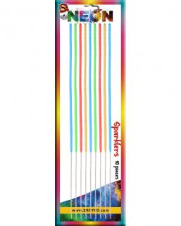 Prskavky farebné NEON 40cm 10ks/bal