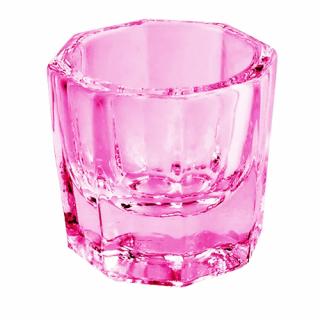 Sklenený pohárik na miešanie farby Farba: ružová