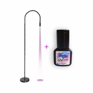 UV lampa Unique + lepidlo UV Unique Extreme Farba: čierna