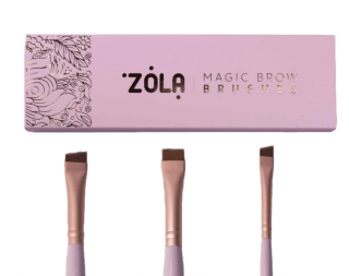 ZOLA set 3 štetcov - svetlo ružová