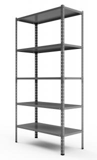 Marbo Celokovový Regál Série Steel 180x90x40 5p. nosnosť 450 Kg pozinkovaný