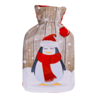 Termofor s fleecovým obalom Vianoce - Tučniak