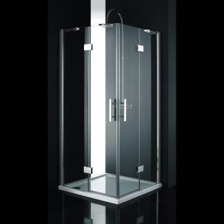 Aquatek - CRYSTAL A4 štvorcový sprchový kút 90 x 90 x 200 cm , číre sklo (Sprchový kút štvorcový s dvomi otváracími dverami)