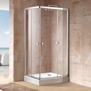 Aquatek - HOLIDAY R14 obdĺžnikový sprchový kút 100 x 80, sklo grapé (Sprchový kút obdĺžnikový s dvomi zásuvnými dverami)