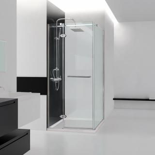 Aquatek - VIP2000 A3 štvorcový sprchový kút 90 x 90, číre sklo (Sprchový kút štvorcový s jednými otváracími dverami)
