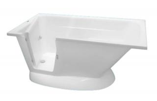 Bezbariérová vaňa s dvierkami MODERN 150 - 150 x 76 cm dvierka na ľavej strane