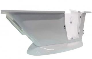 Bezbariérová vaňa s dvierkami MODERN 150 - 150 x 76 cm dvierka na pravej strane
